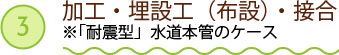 ③加工・埋設工（布設）・接合※「耐震型」水道本管のケース